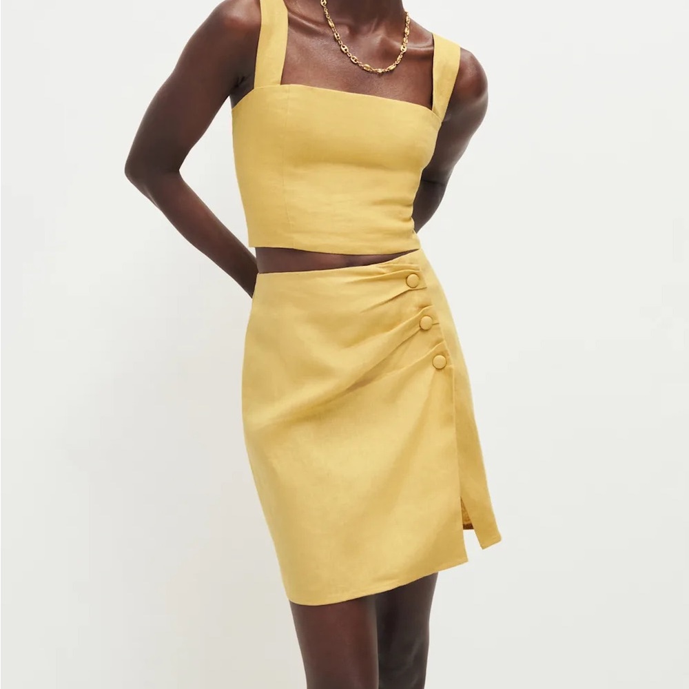 Reformation Helena linen skirt size 4